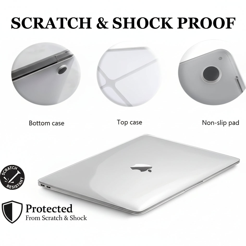 AstraShield průhledné pouzdro pro MacBook Air a Pro s celoplošnou ochranou