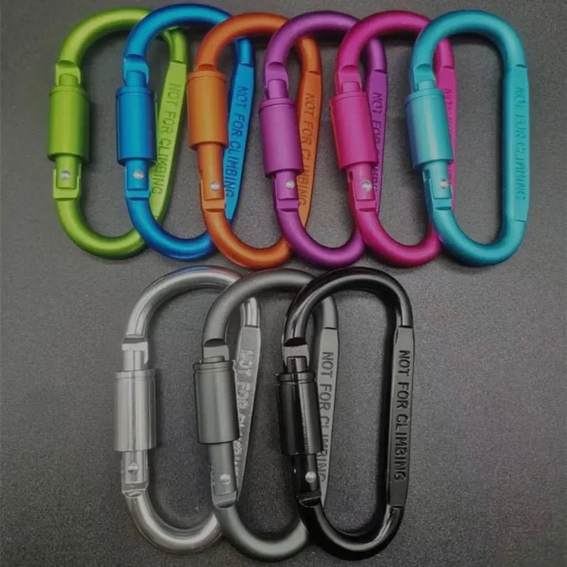 TrailLink D Shaped Carabiner In Multiple Colors For Hiking And Camping