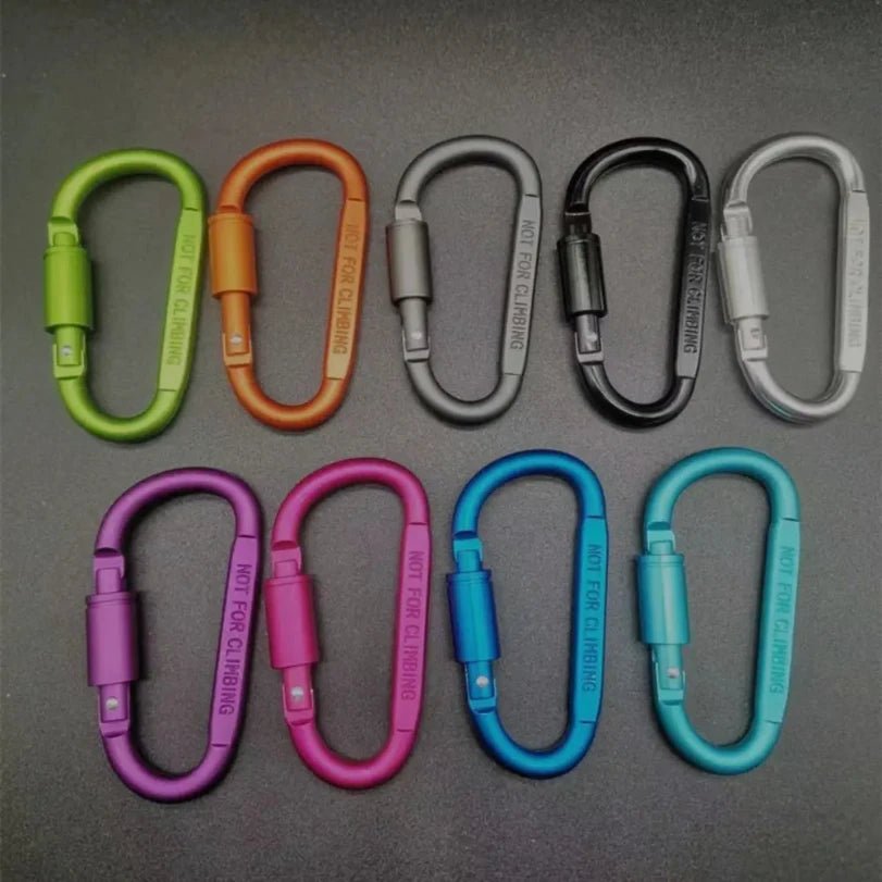 TrailLink D Shaped Carabiner In Multiple Colors For Hiking And Camping