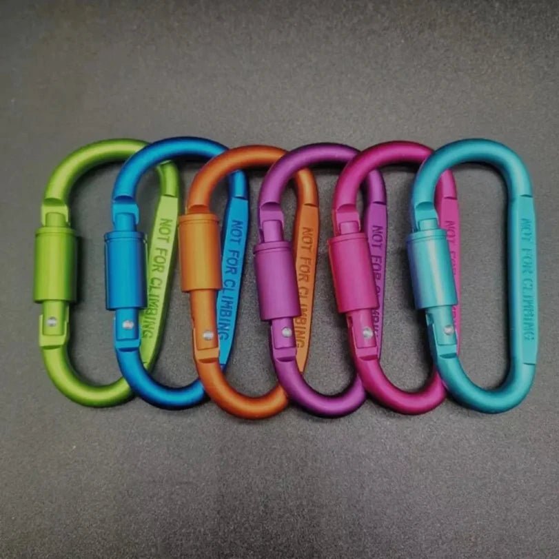 TrailLink D Shaped Carabiner In Multiple Colors For Hiking And Camping
