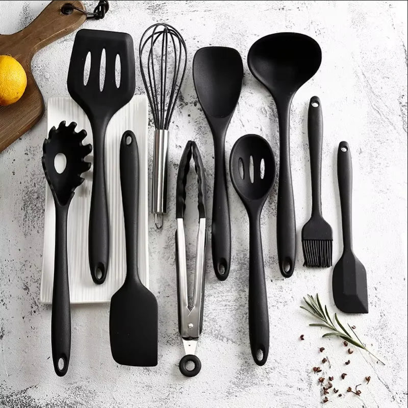 NovaCook 10-Piece Silicone Kitchen Utensil Set For Effortless Cooking