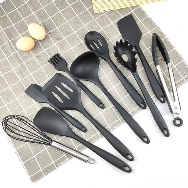 NovaCook 10-Piece Silicone Kitchen Utensil Set For Effortless Cooking