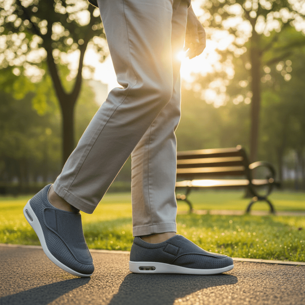 AzureStep Diabetic Shoes With Memory Foam And Zero Drop Support