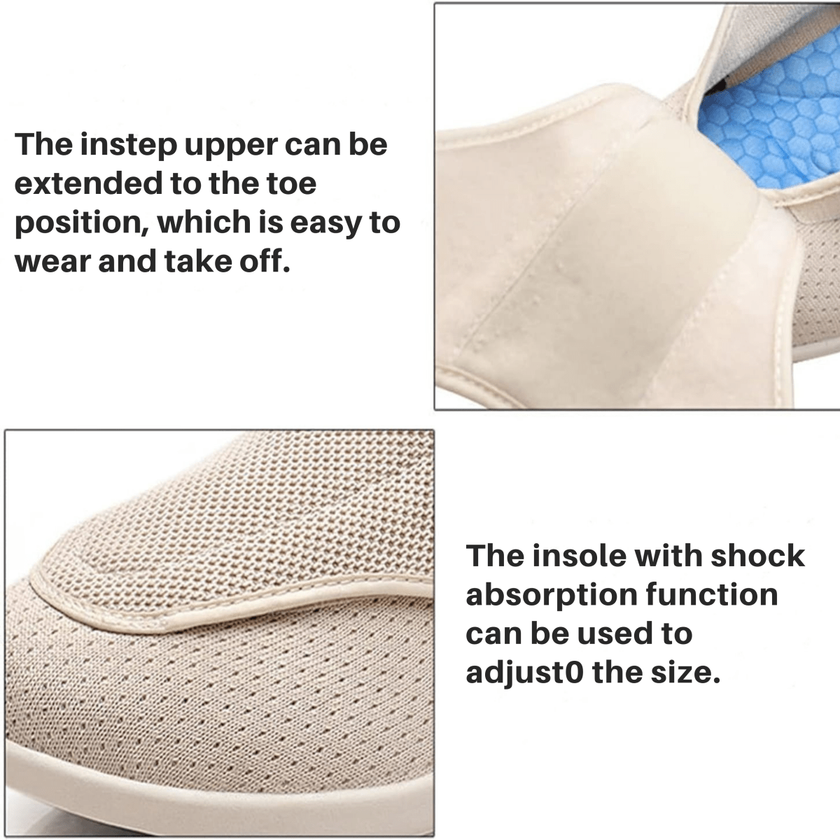 AzureStep Diabetic Shoes With Memory Foam And Zero Drop Support
