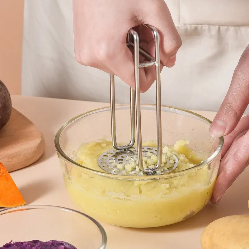 MashMaster Ergonomic Stainless Steel Potato Masher For Effortless Pureeing