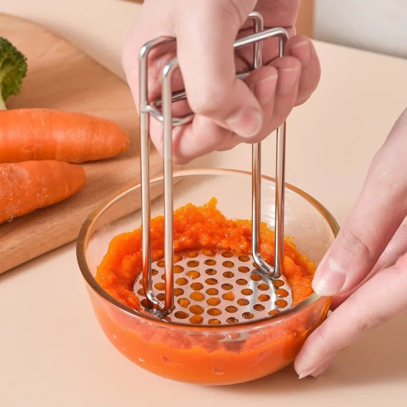 MashMaster Ergonomic Stainless Steel Potato Masher For Effortless Pureeing