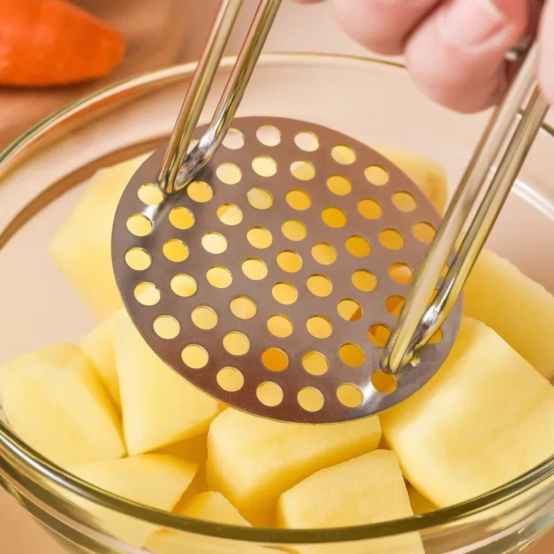 MashMaster Ergonomic Stainless Steel Potato Masher For Effortless Pureeing