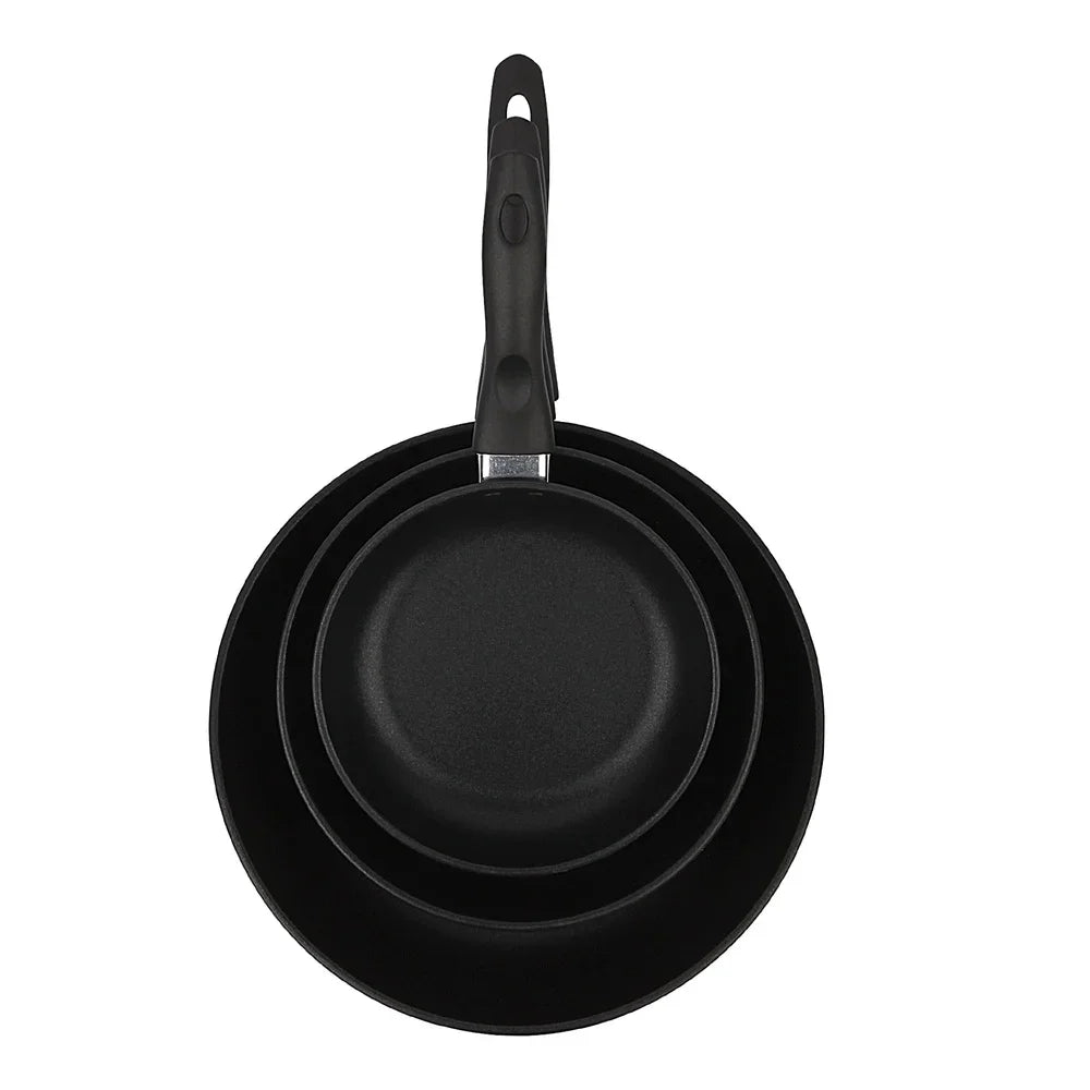 NovaGlow Pan Set 3 Piece Nonstick Cookware for Effortless Everyday Cooking