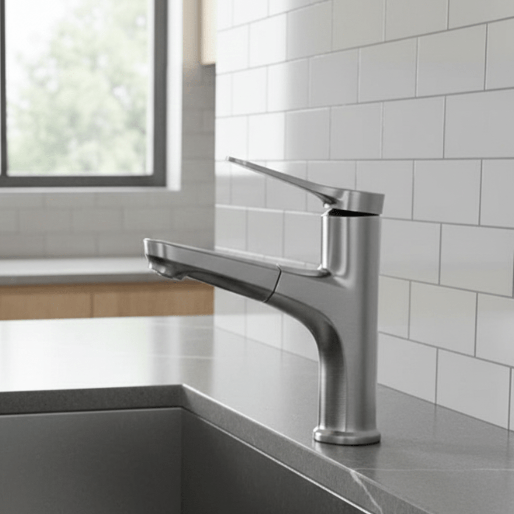 AeroFlex Modern Pull-Out Bathroom Faucet With Flexible Copper Body