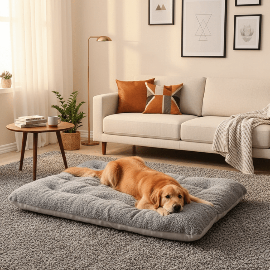 CloudNest Fluffy Dog Bed For Soothing Relaxation And Cozy Sleep