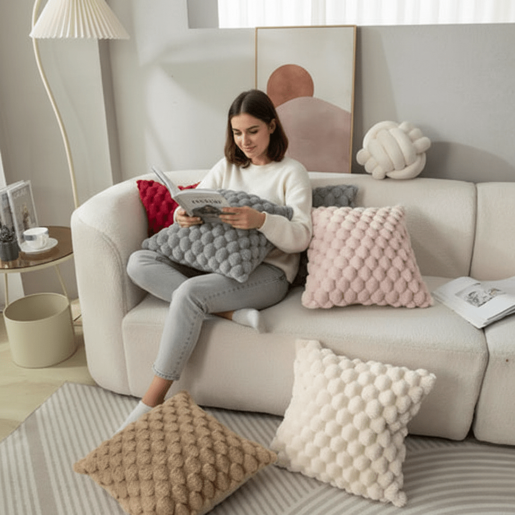 Povlak na polštář Aurea Marshmallow se stylovým 3D designem