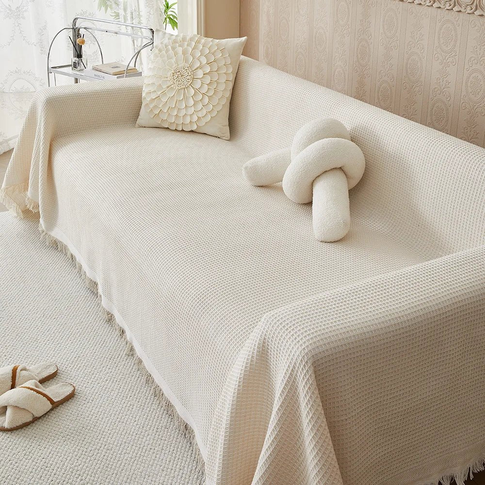 Housse de canapé en coton lavable - protecteur de mobilier respirant conçu pour le confort quotidien, la protection contre les taches et un entretien facile