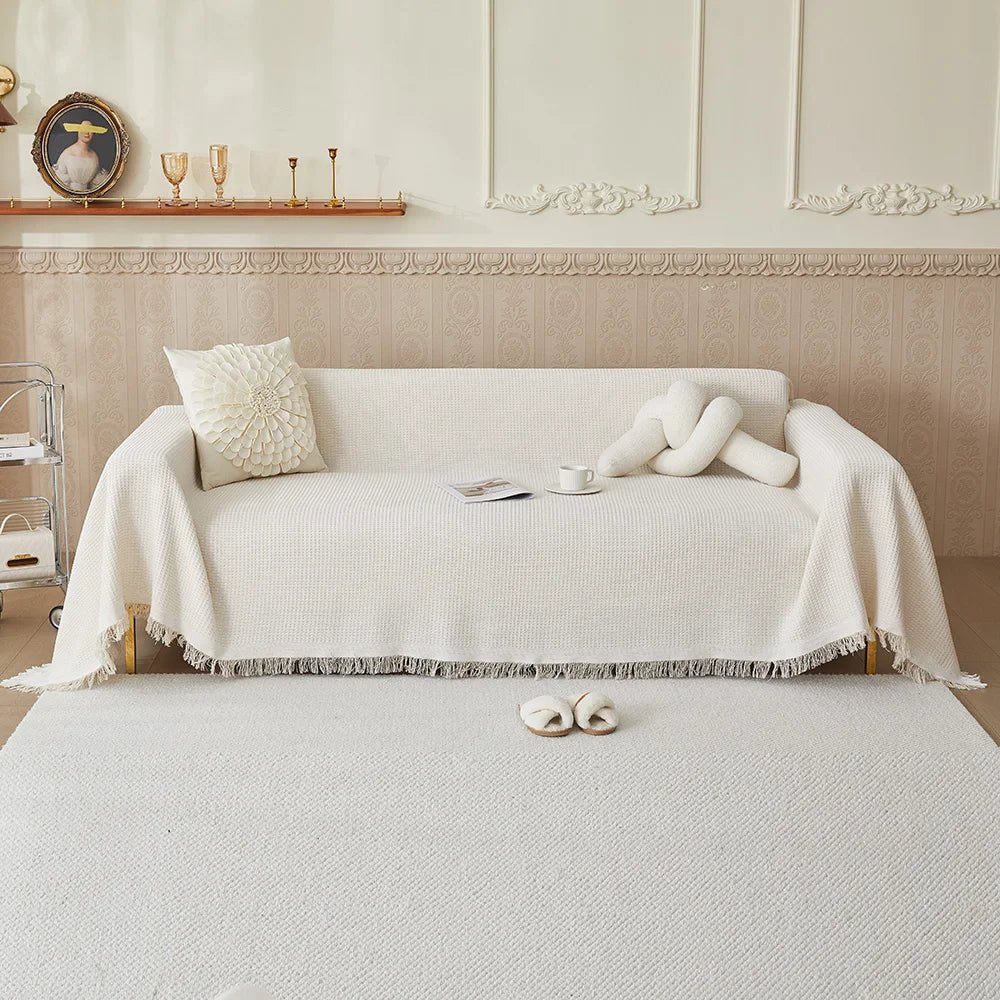 Housse de canapé en coton lavable - protecteur de mobilier respirant conçu pour le confort quotidien, la protection contre les taches et un entretien facile
