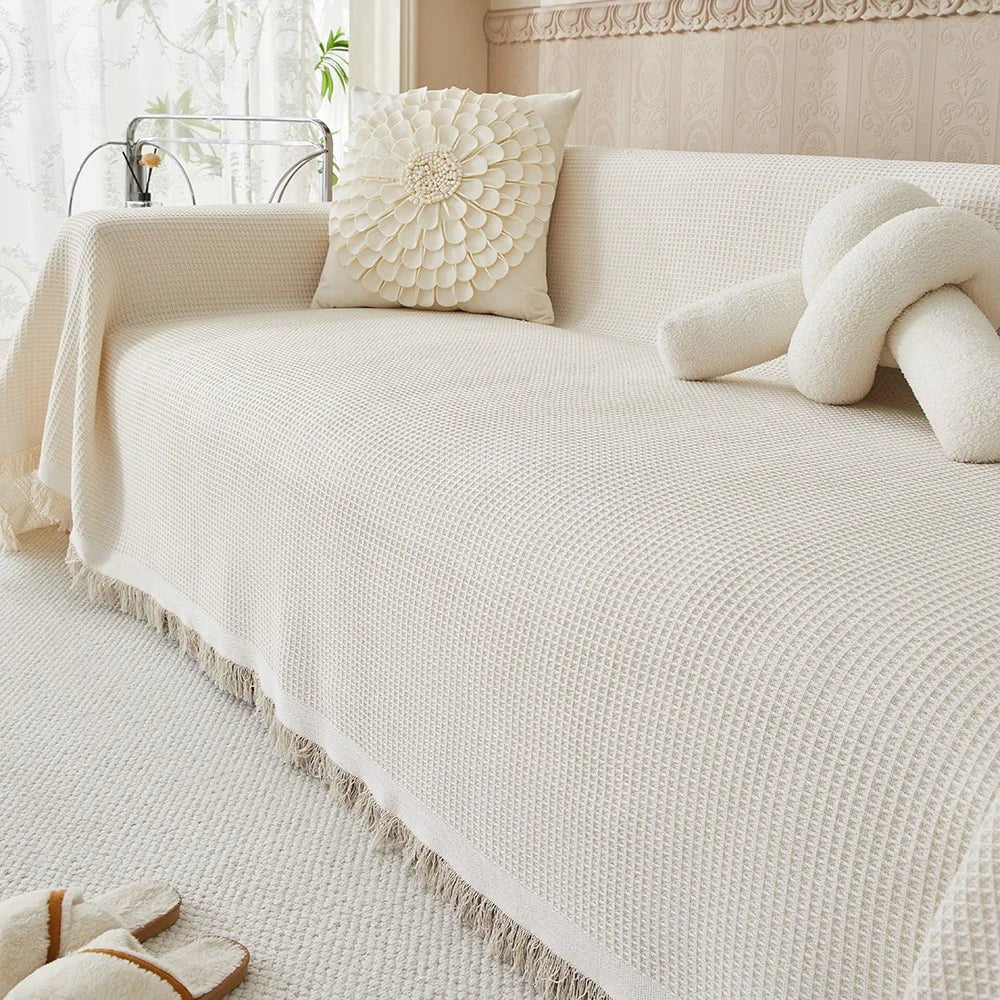 Housse de canapé en coton lavable - protecteur de mobilier respirant conçu pour le confort quotidien, la protection contre les taches et un entretien facile