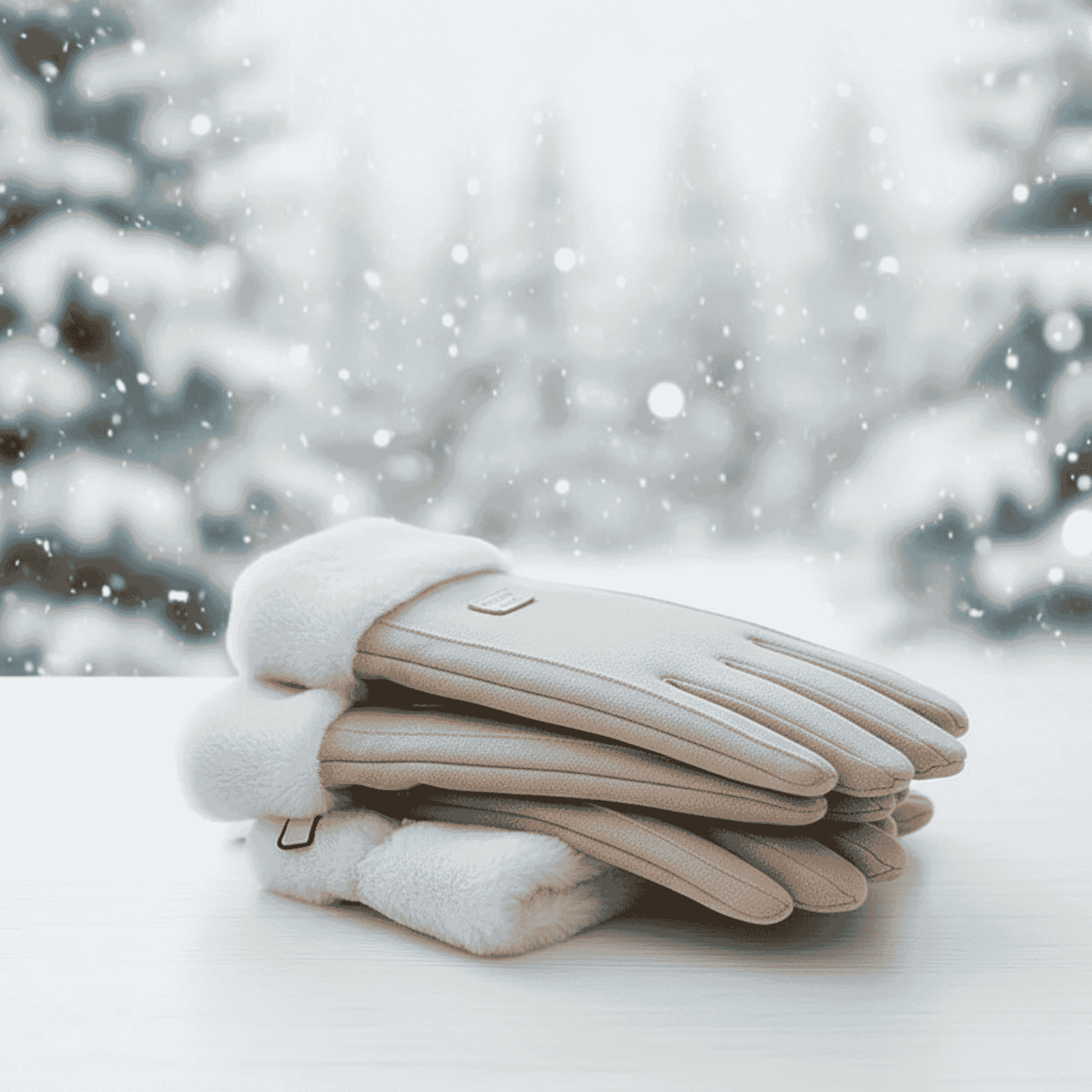 Guantes gruesos de ante AuroraEase para pantalla táctil para días fríos