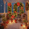 LumaTwine Illuminated Rattan Christmas Garland With Warm White LEDs, 2.7 Meters