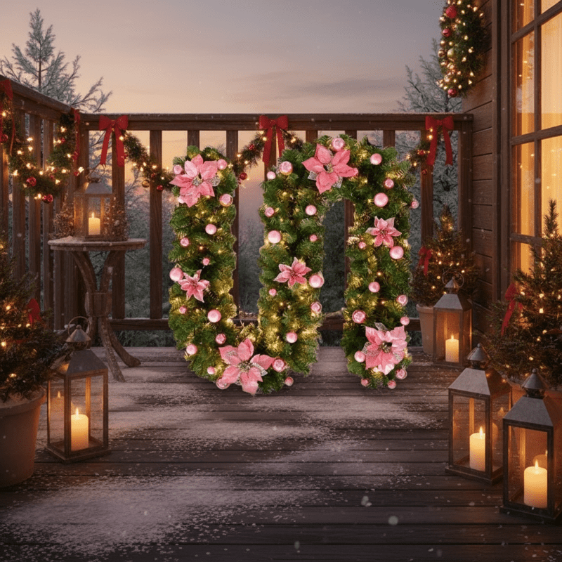 LumaTwine Illuminated Rattan Christmas Garland With Warm White LEDs, 2.7 Meters