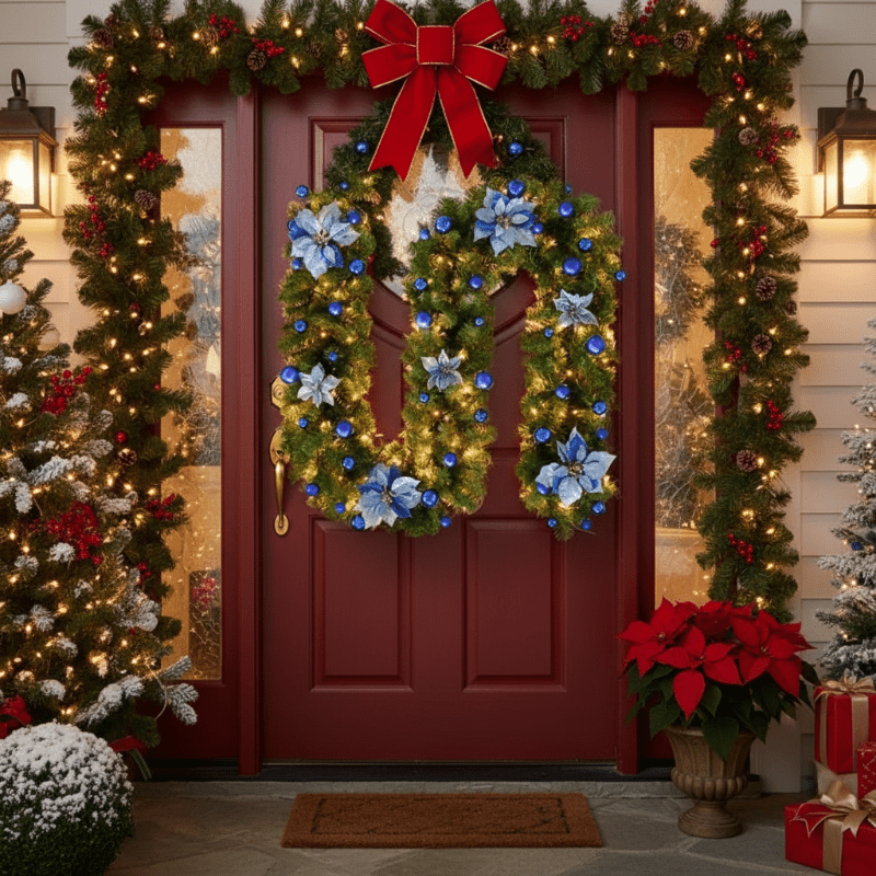 LumaTwine Illuminated Rattan Christmas Garland With Warm White LEDs, 2.7 Meters