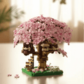 WhimsyBuild Cherry Blossom Treehouse Microblock Set for Imaginative Girls