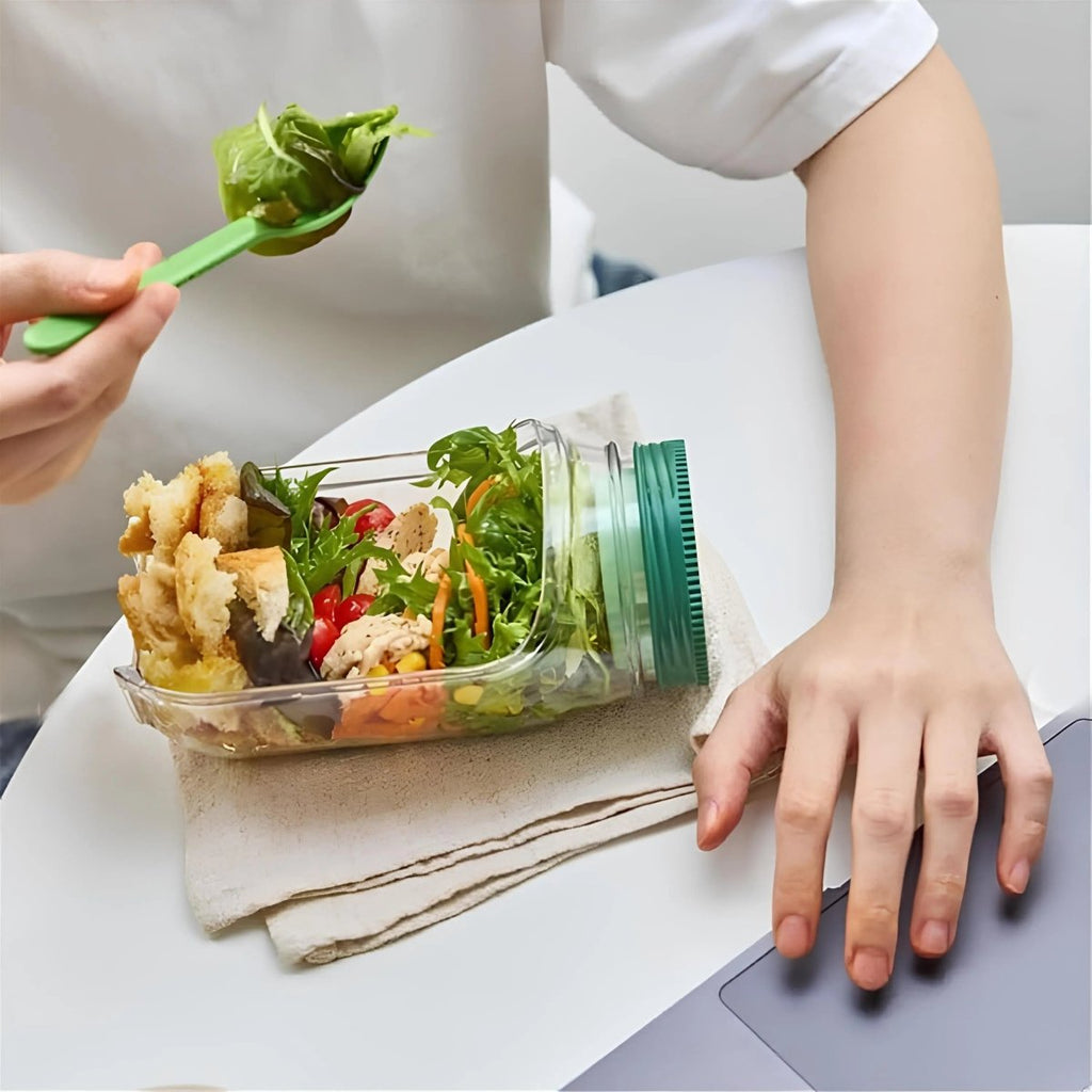 CrispLayer Shaker per Insalate a Strati per Pasti Freschi e Croccanti da Portare