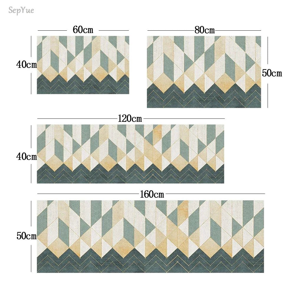 VelvetEase Crystal Velvet Non Slip Kitchen Mat For Elegant Living Comfort