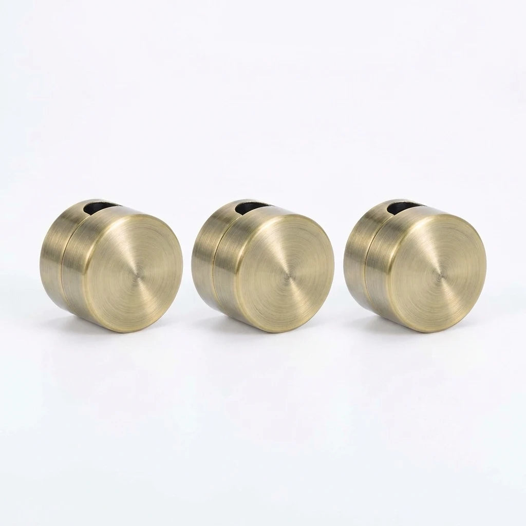 Aluminium-Kabelclips-Set, selbstklebend, 3-teilig, für Schreibtisch oder Wand, Gold Silber Schwarz
