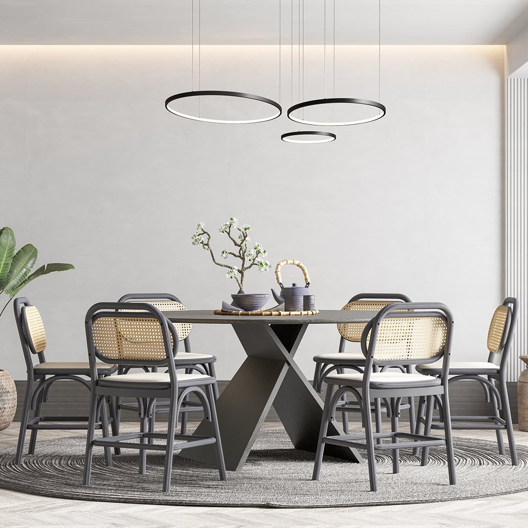 Lampa wisząca LumaRing z pilotem LED do domu