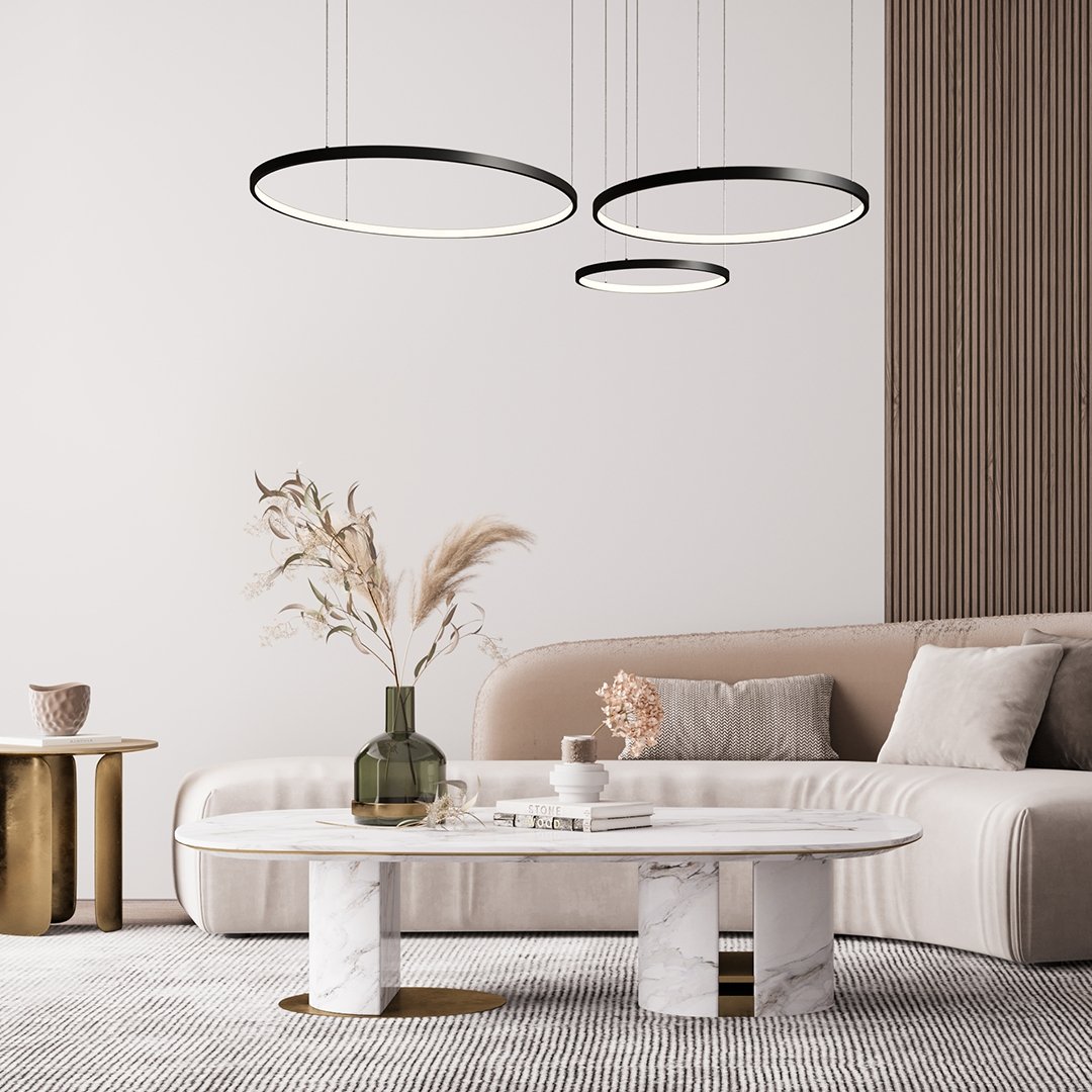 Lampa wisząca LumaRing z pilotem LED do domu