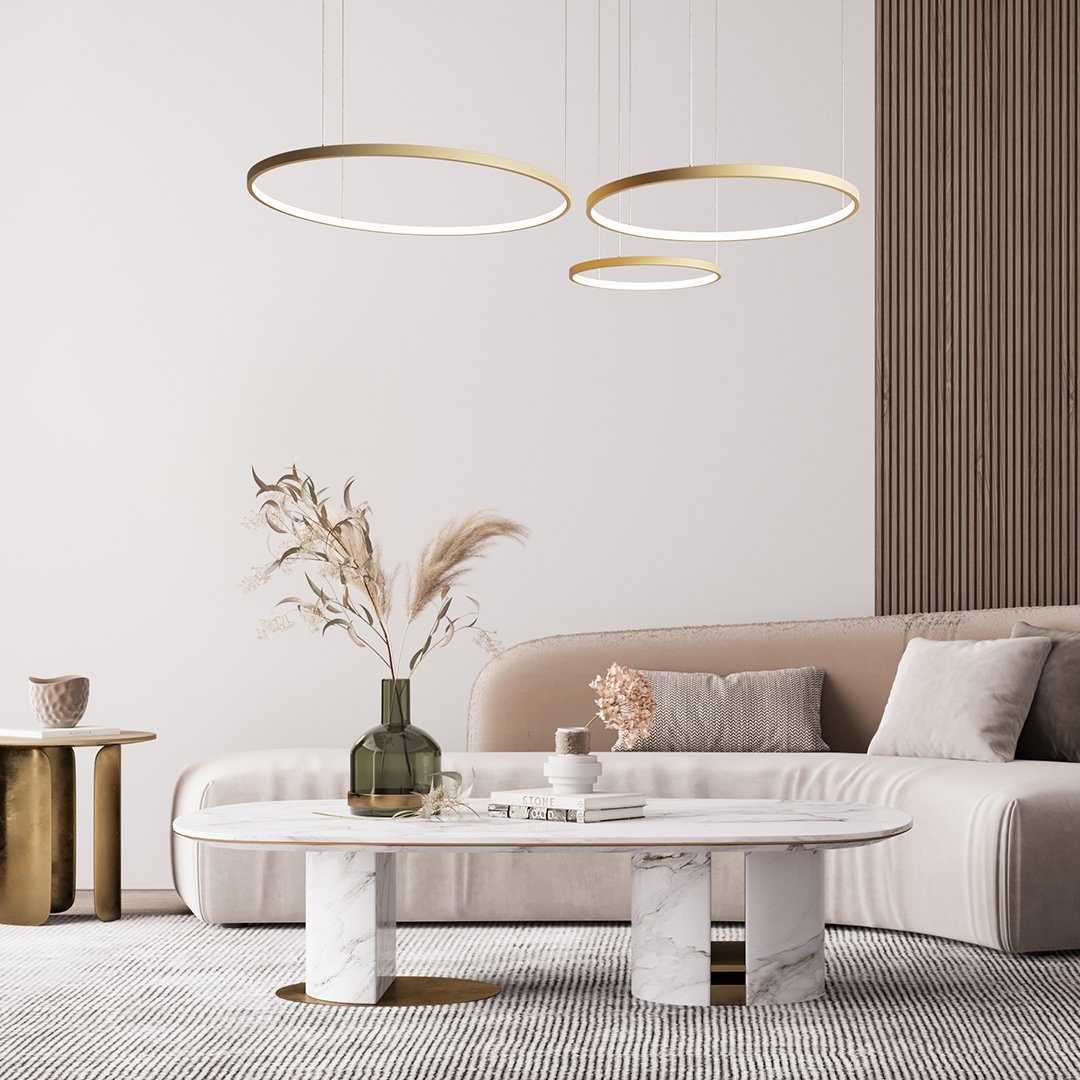 Lampa wisząca LumaRing z pilotem LED do domu