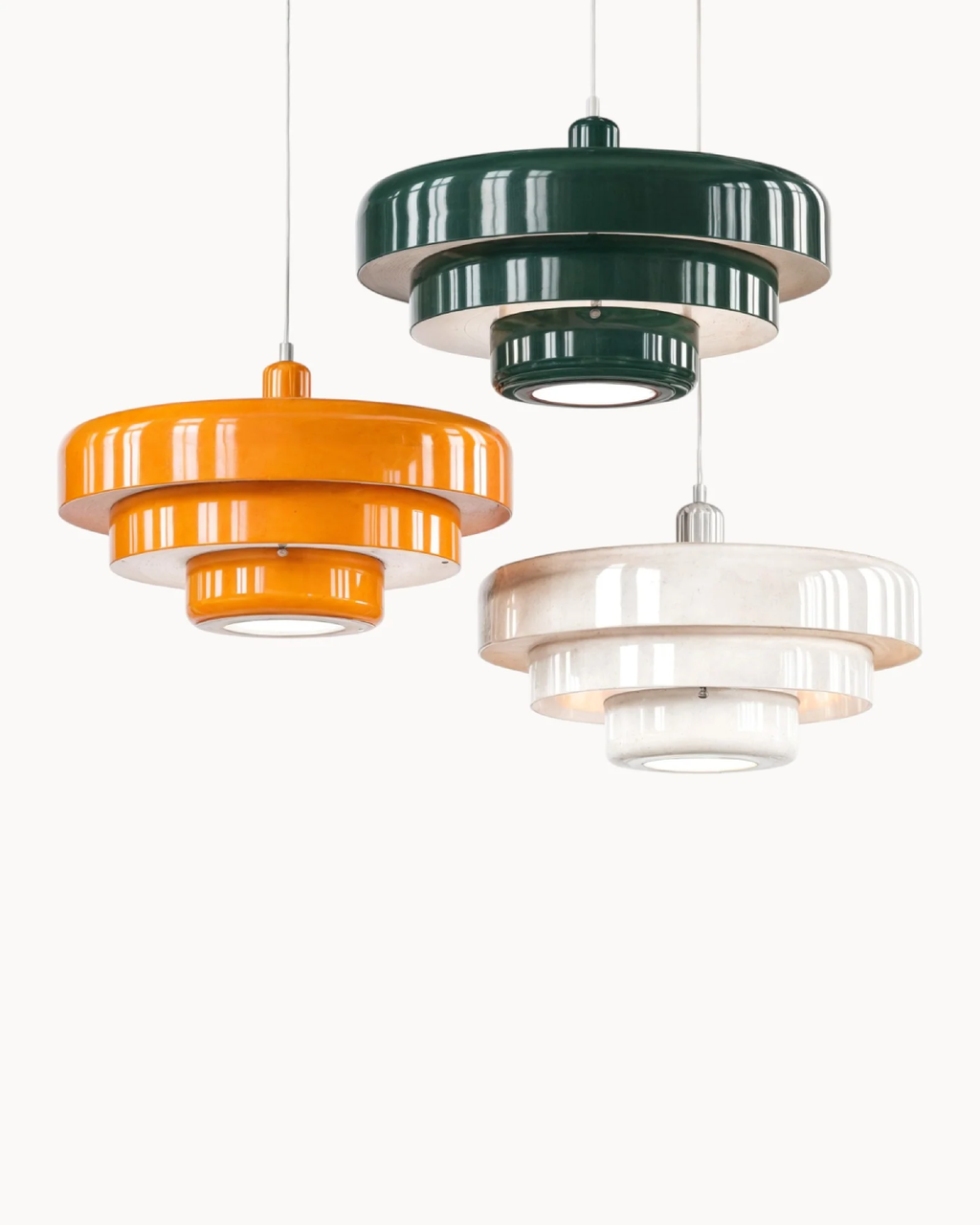 Marinelle Retro Orange Pendant Light With Bold Modern Twist