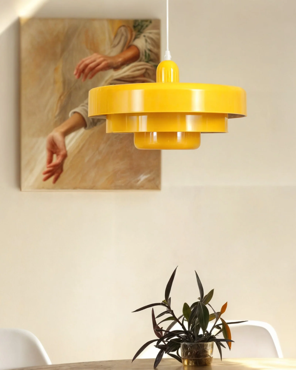 Marinelle Retro Orange Pendant Light With Bold Modern Twist