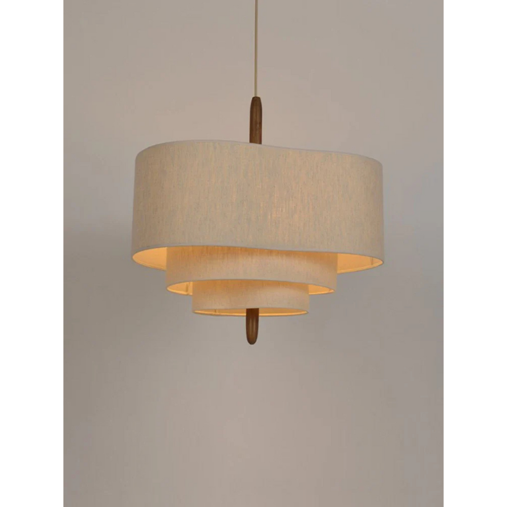 Cedarvale Fabric Shade Chandelier for Cozy Living and Dining Rooms