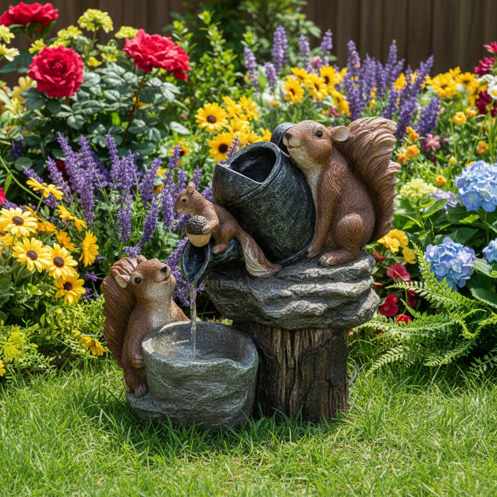 Decoración de jardín con animales para un ambiente relajante al aire libre