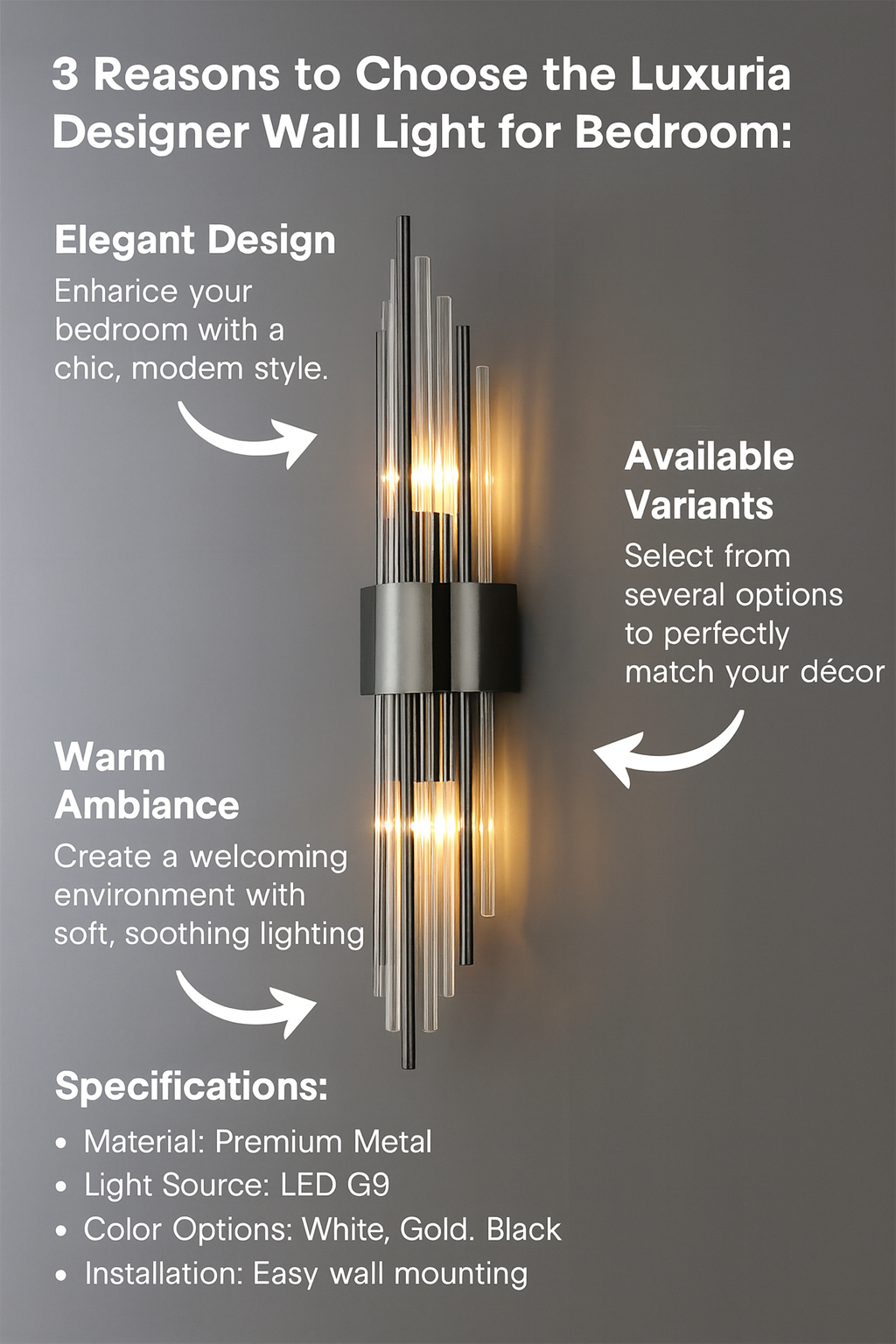 Aurelia Luxe Wall Light Brings Warm Bedroom Glow And Style