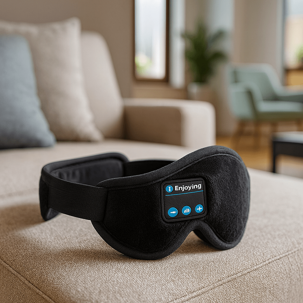 SomnoEase Maschera per Dormire Bluetooth con Musica e Design 3D Confortevole