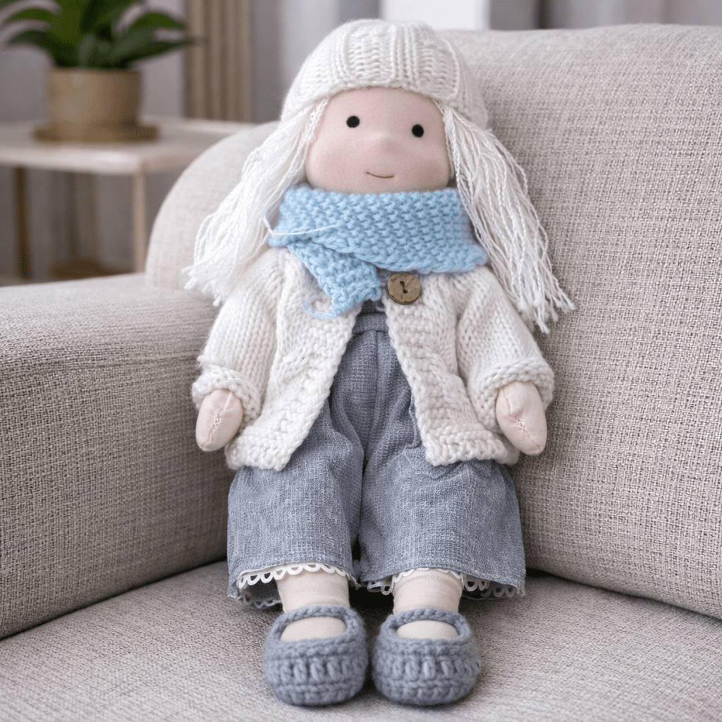 Aira Handmade Waldorf Doll Made Of Cotton For Creative Play