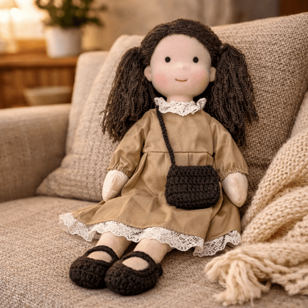Aira Handmade Waldorf Doll Made Of Cotton For Creative Play