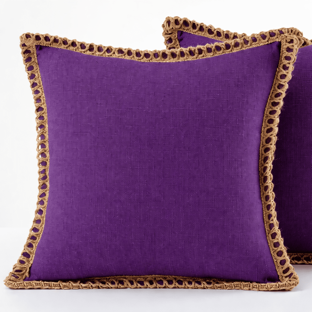 LuminaVie Elegant French Style Decorative Pillow With Vibrant Color Design