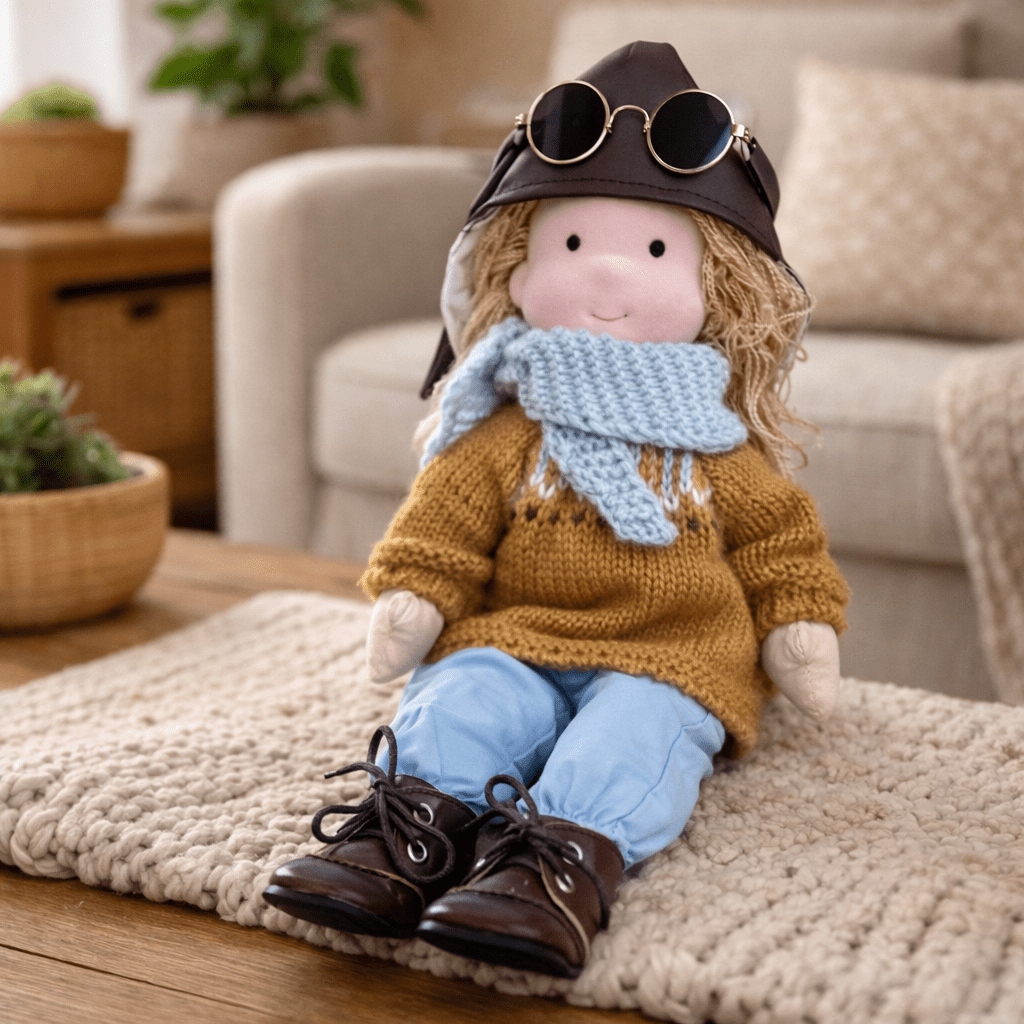Aira Handmade Waldorf Doll Made Of Cotton For Creative Play
