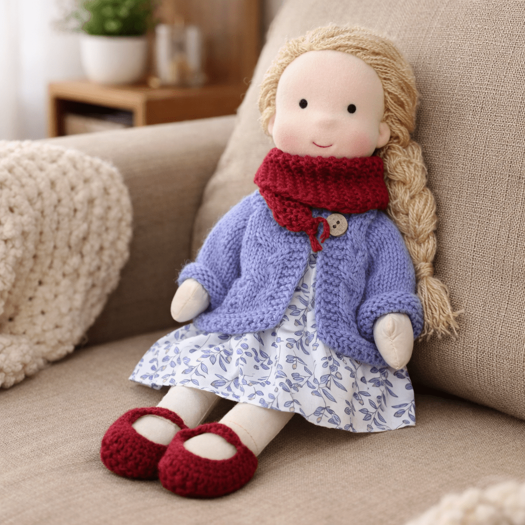 Aira Handmade Waldorf Doll Made Of Cotton For Creative Play