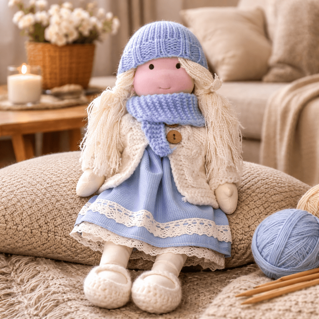 Aira Handmade Waldorf Doll Made Of Cotton For Creative Play