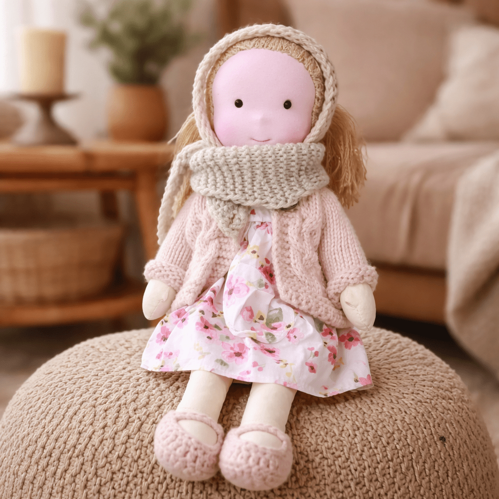 Aira Handmade Waldorf Doll Made Of Cotton For Creative Play