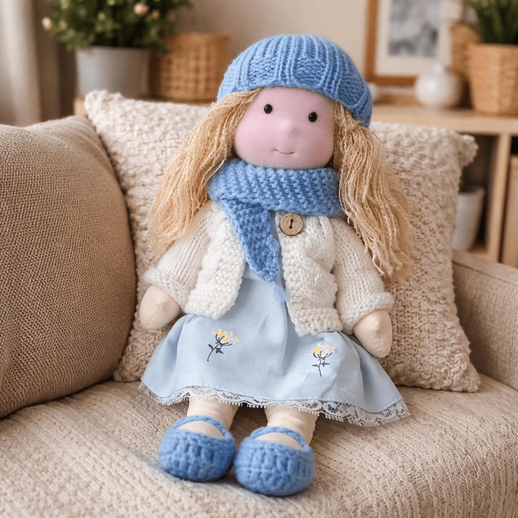 Aira Handmade Waldorf Doll Made Of Cotton For Creative Play
