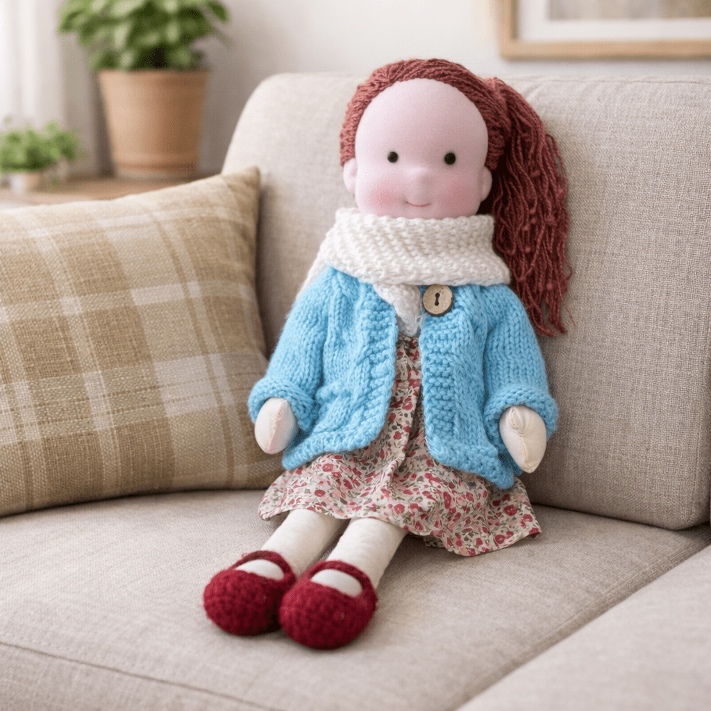 Aira Handmade Waldorf Doll Made Of Cotton For Creative Play
