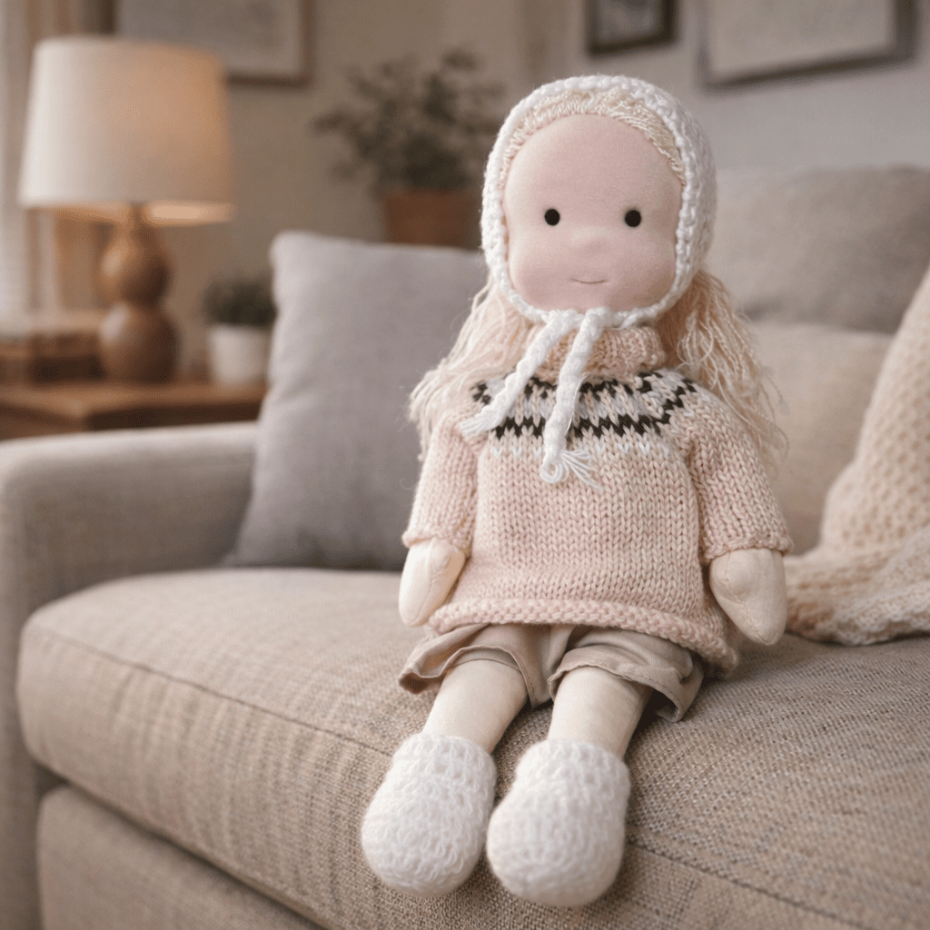 Aira Handmade Waldorf Doll Made Of Cotton For Creative Play