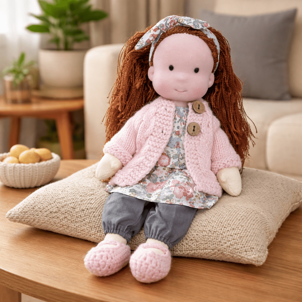 Aira Handmade Waldorf Doll Made Of Cotton For Creative Play