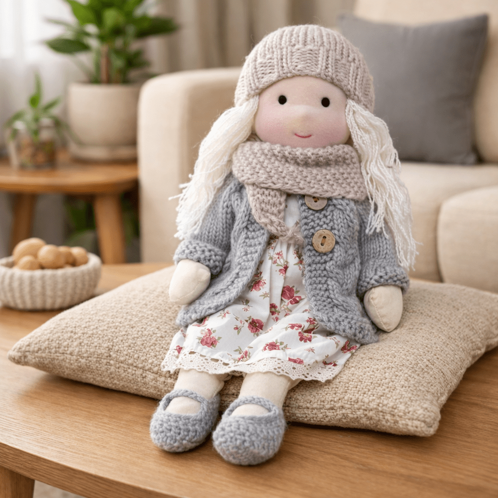 Aira Handmade Waldorf Doll Made Of Cotton For Creative Play