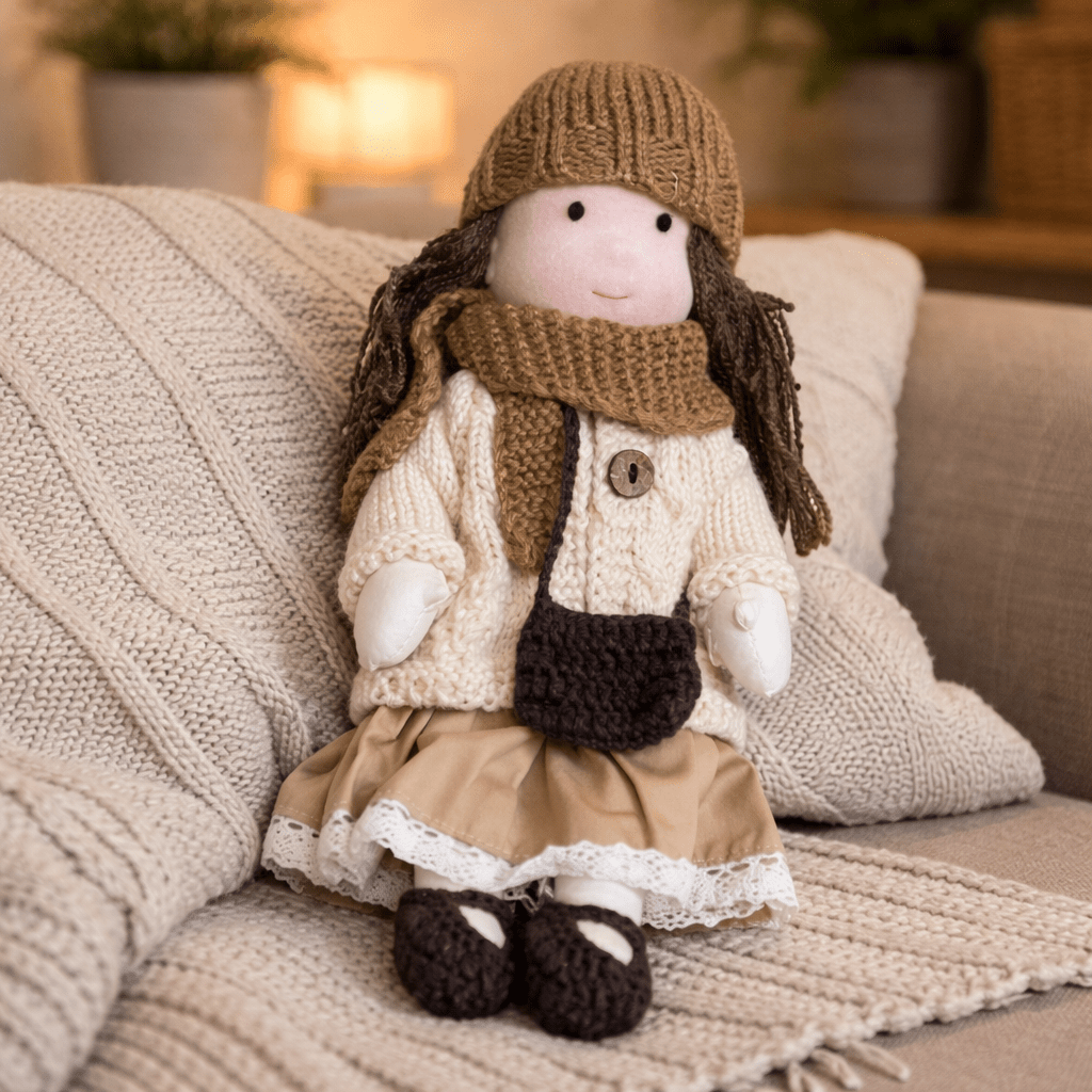 Aira Handmade Waldorf Doll Made Of Cotton For Creative Play