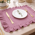 Astra Linen Napkin Handmade With A Fine Ruffled Edge