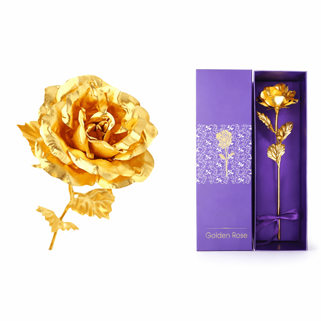 Aurelia Rose Handgefertigtes Geschenk mit echtem Goldüberzug zum Valentinstag